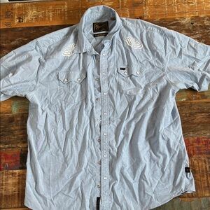 Howler Brothers Light Blue Casual Button Down Shirt